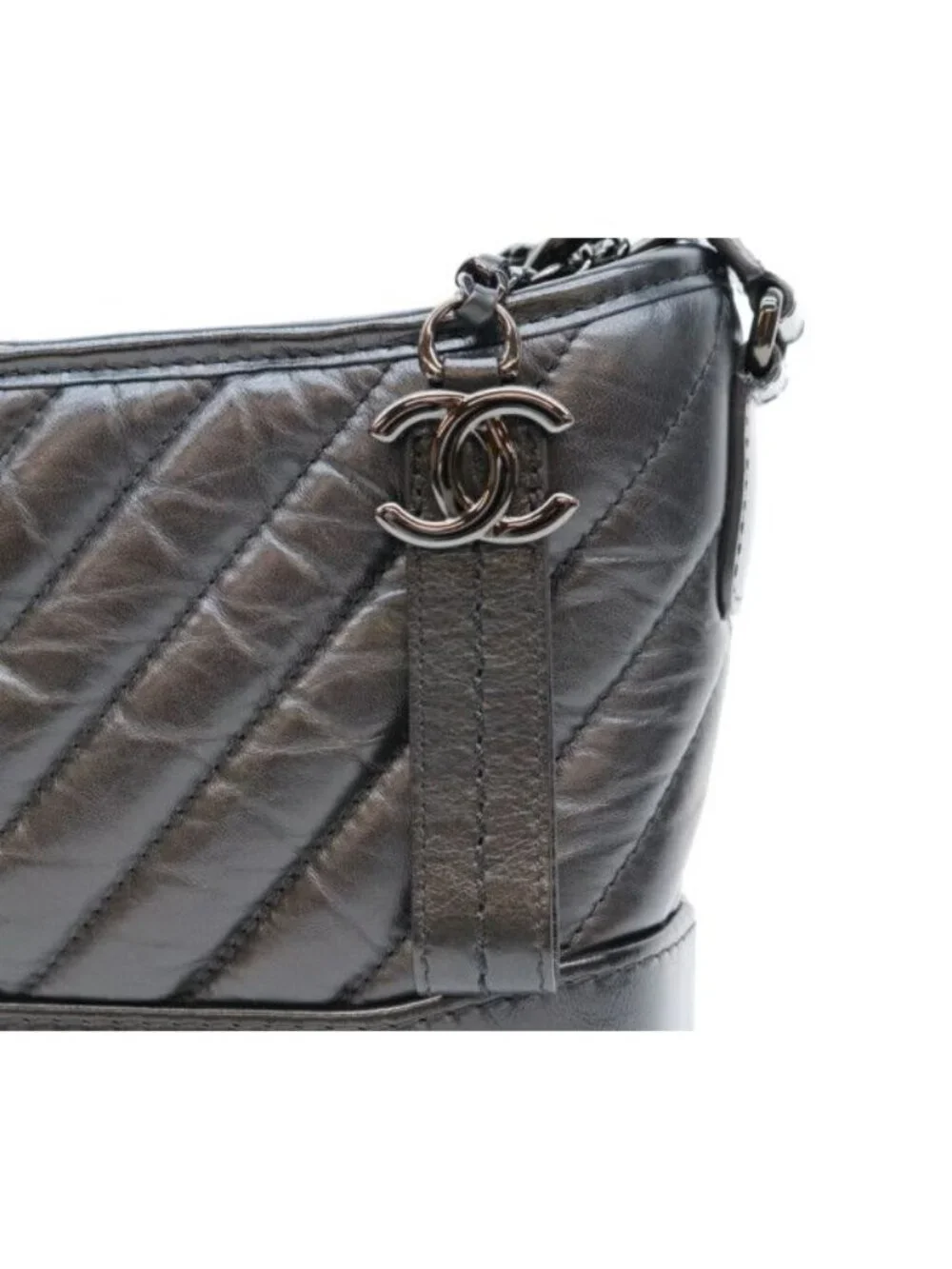 Chanel Vintage Calf So Black Gabriel Douchebo Shoulder